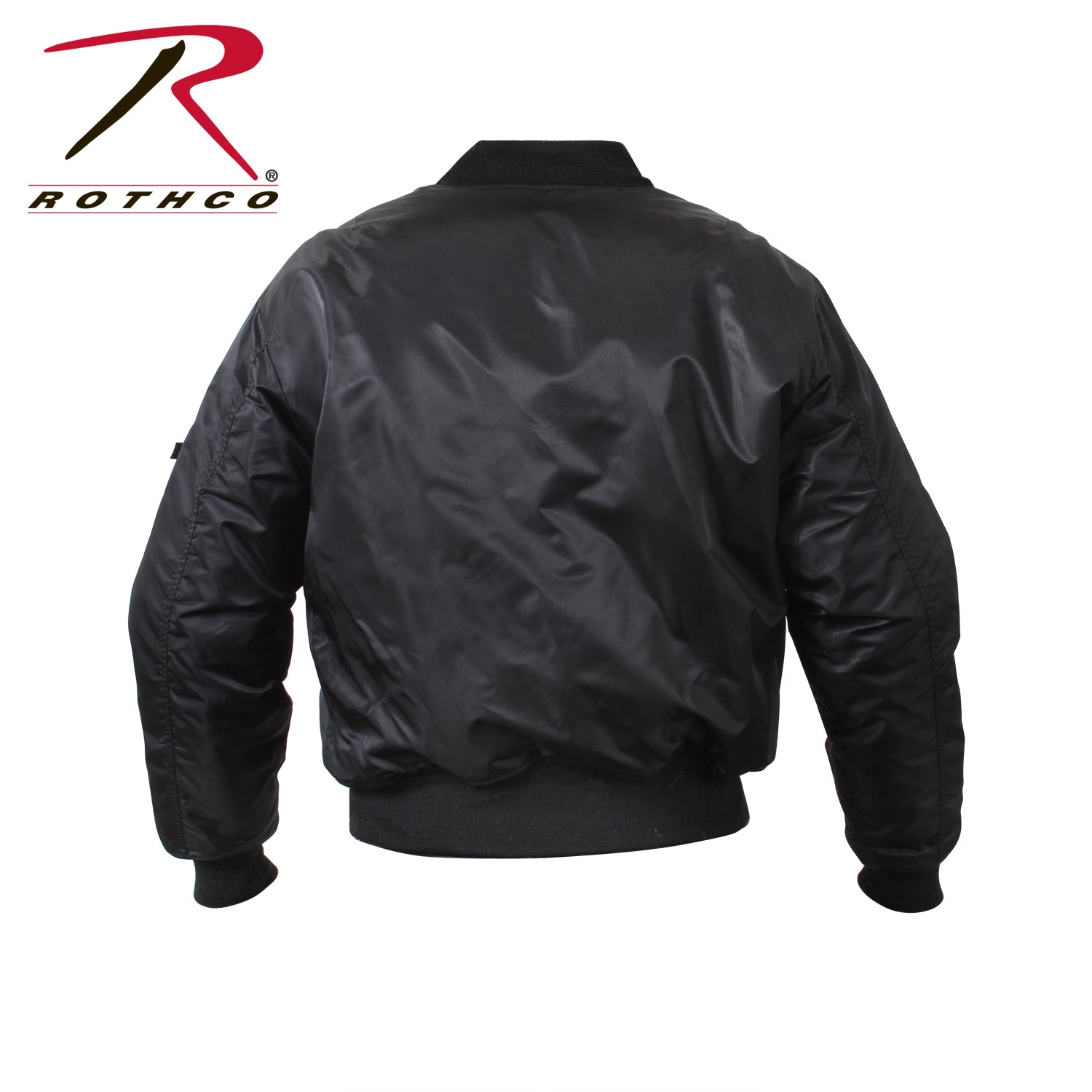 Rothco MA-1 Flight Jacket Black Size XL - Warm Military Bomber with Reversible Orange Lining