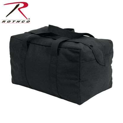 Rothco Canvas Small Parachute Cargo Bag Black – Durable 19 x 12 x 11 Inch Travel and Outdoor Storage