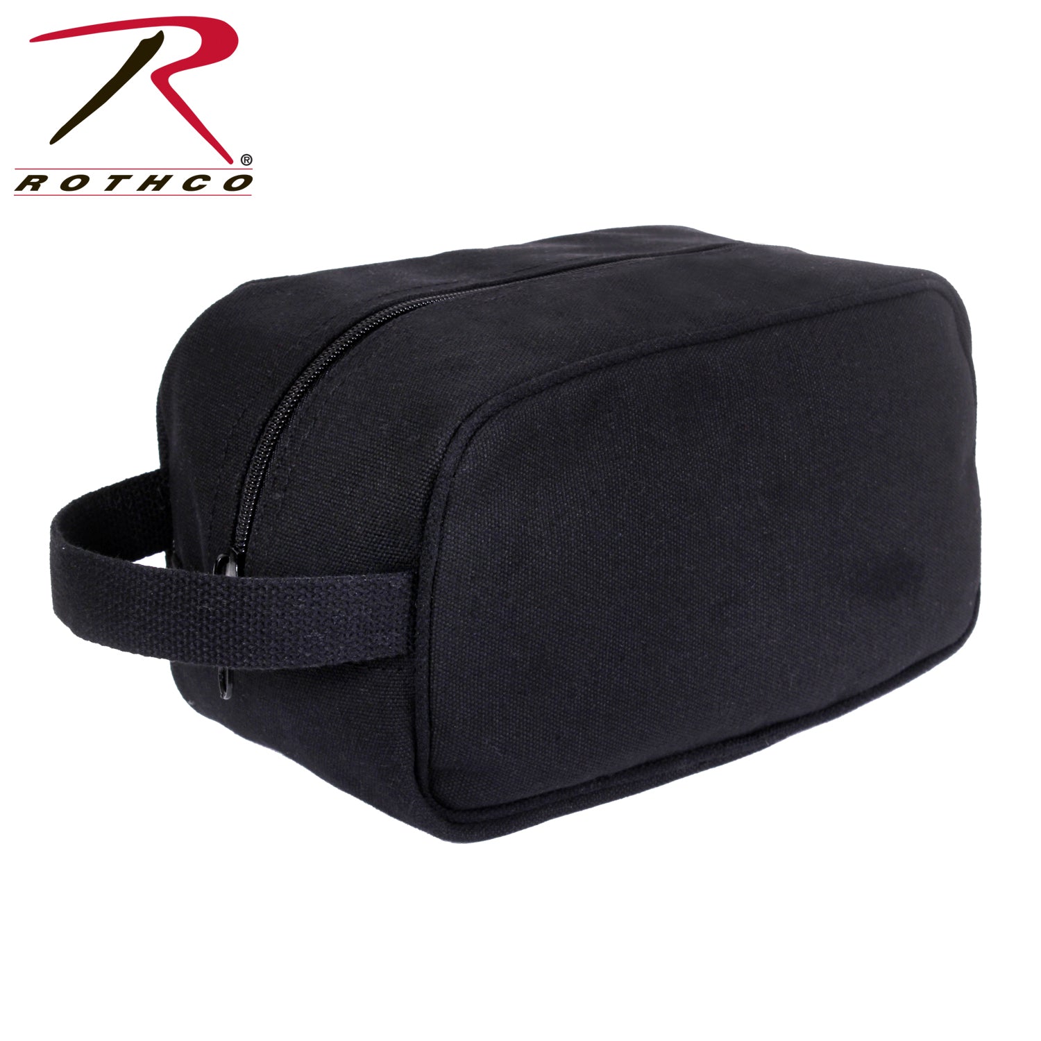Rothco Canvas Travel Dopp Kit Black - Durable Heavyweight Canvas Toiletry Bag