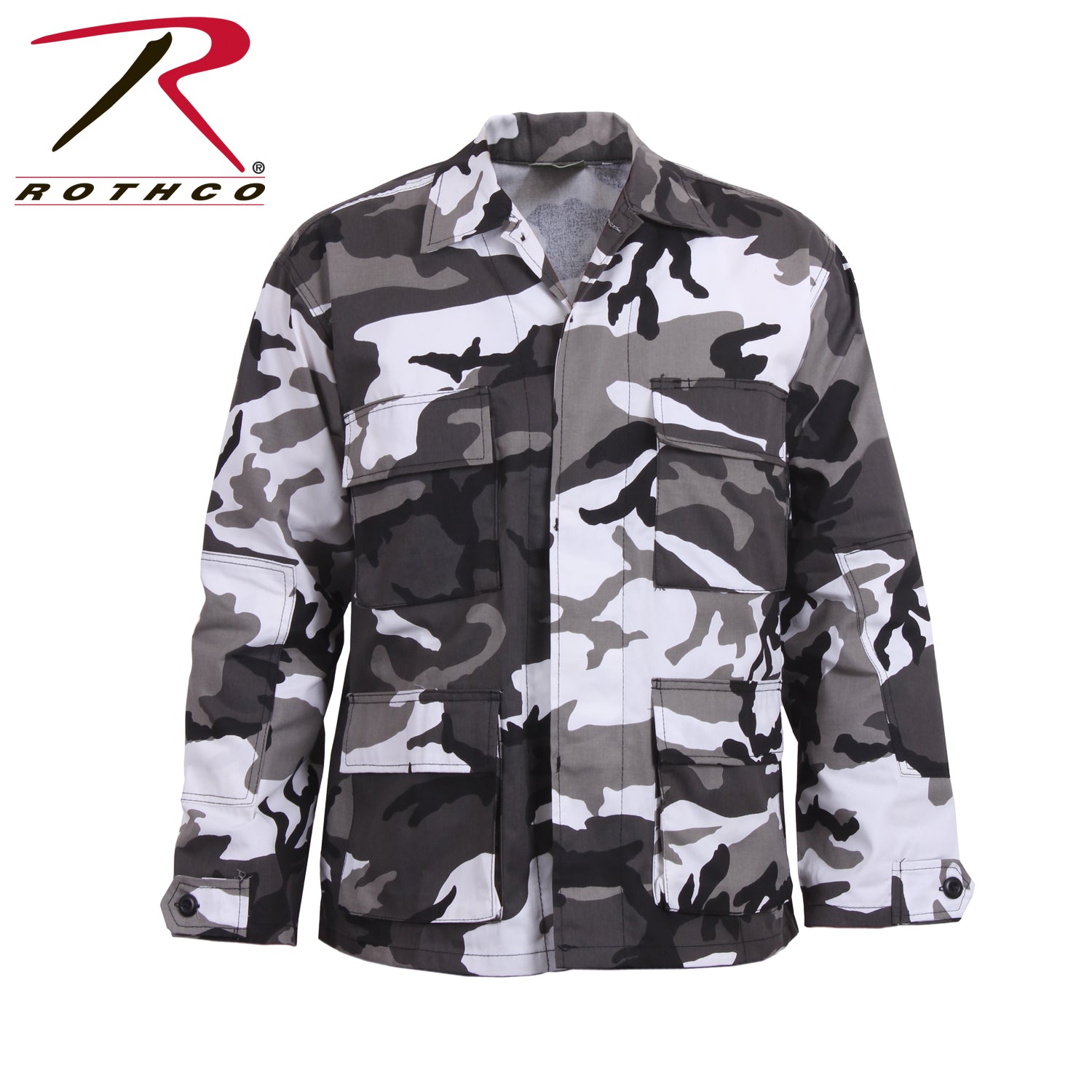 Rothco Twill BDU Shirt in City Camo, Size Medium - Durable Military-Style Long Sleeve Uniform Shirt