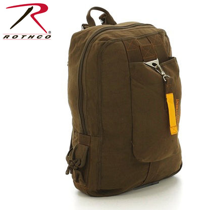Rothco Vintage Canvas Flight Bag Brown - 19.5 x 15 x 4.5 Inches Travel & Carryall