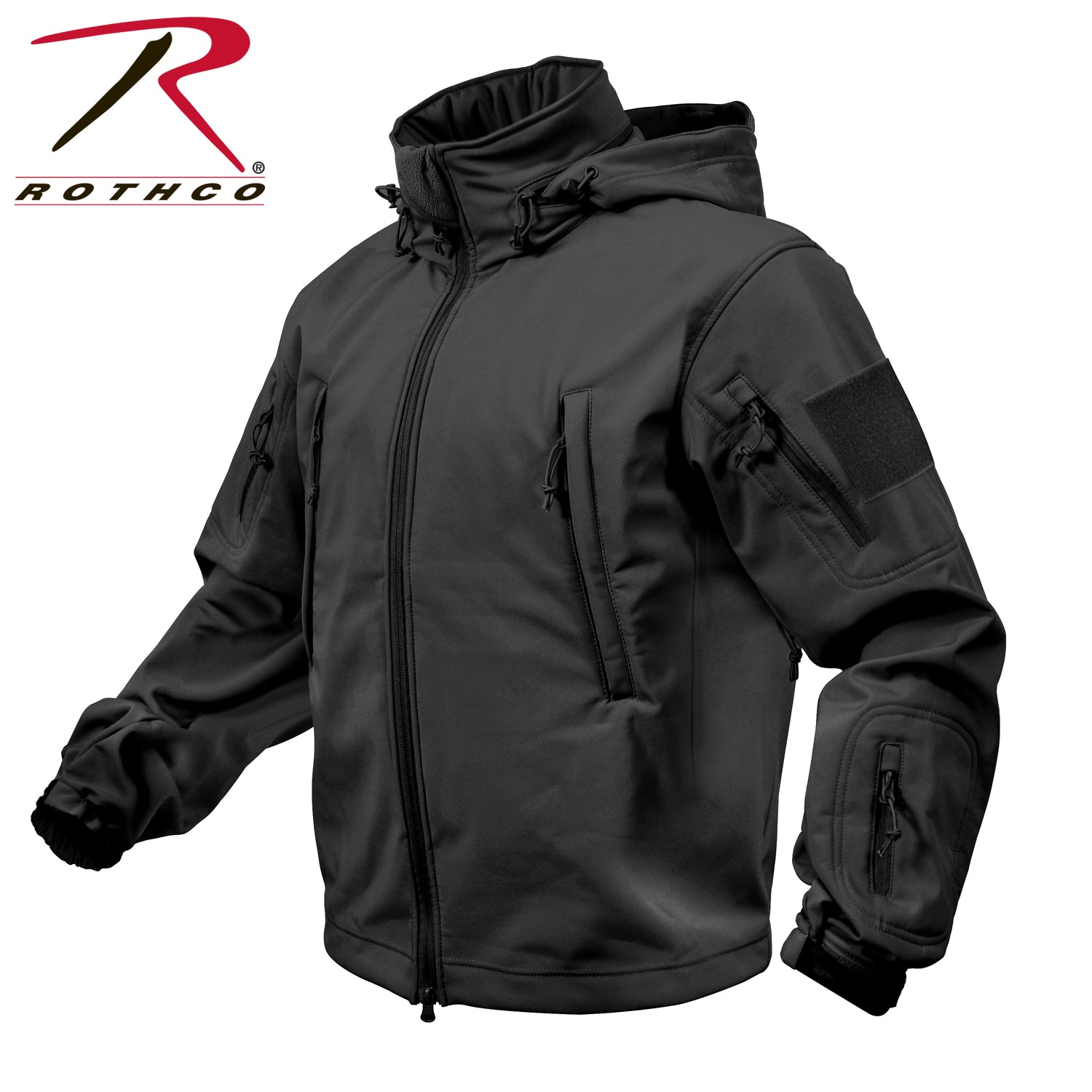 Rothco Special Ops Soft Shell Jacket Black Size M – Tactical Waterproof Military Outerwear