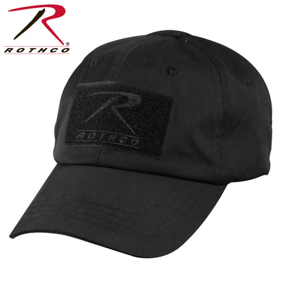 Rothco Tactical Operator Cap Black – Adjustable Military-Style Field Hat with Patches and Ventilation