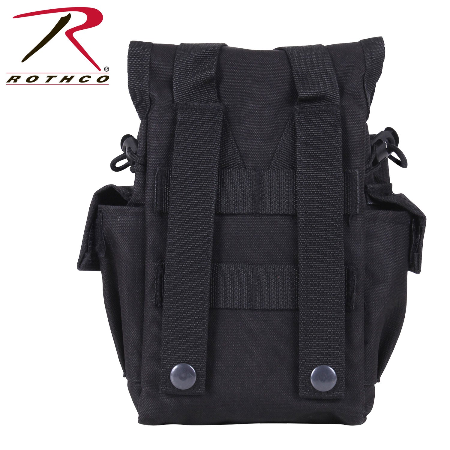 Rothco MOLLE II Canteen & Utility Pouch Black - Durable Tactical Hydration and Storage Solution