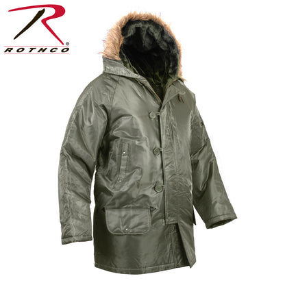 Rothco N-3B Parka in Sage Green Size 3XL – Heavy-Duty Water-Repellent Cold Weather Jacket