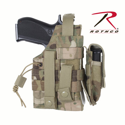 Rothco MOLLE Modular Ambidextrous Holster MultiCam – Versatile Tactical Gear for Right and Left-Handed Use