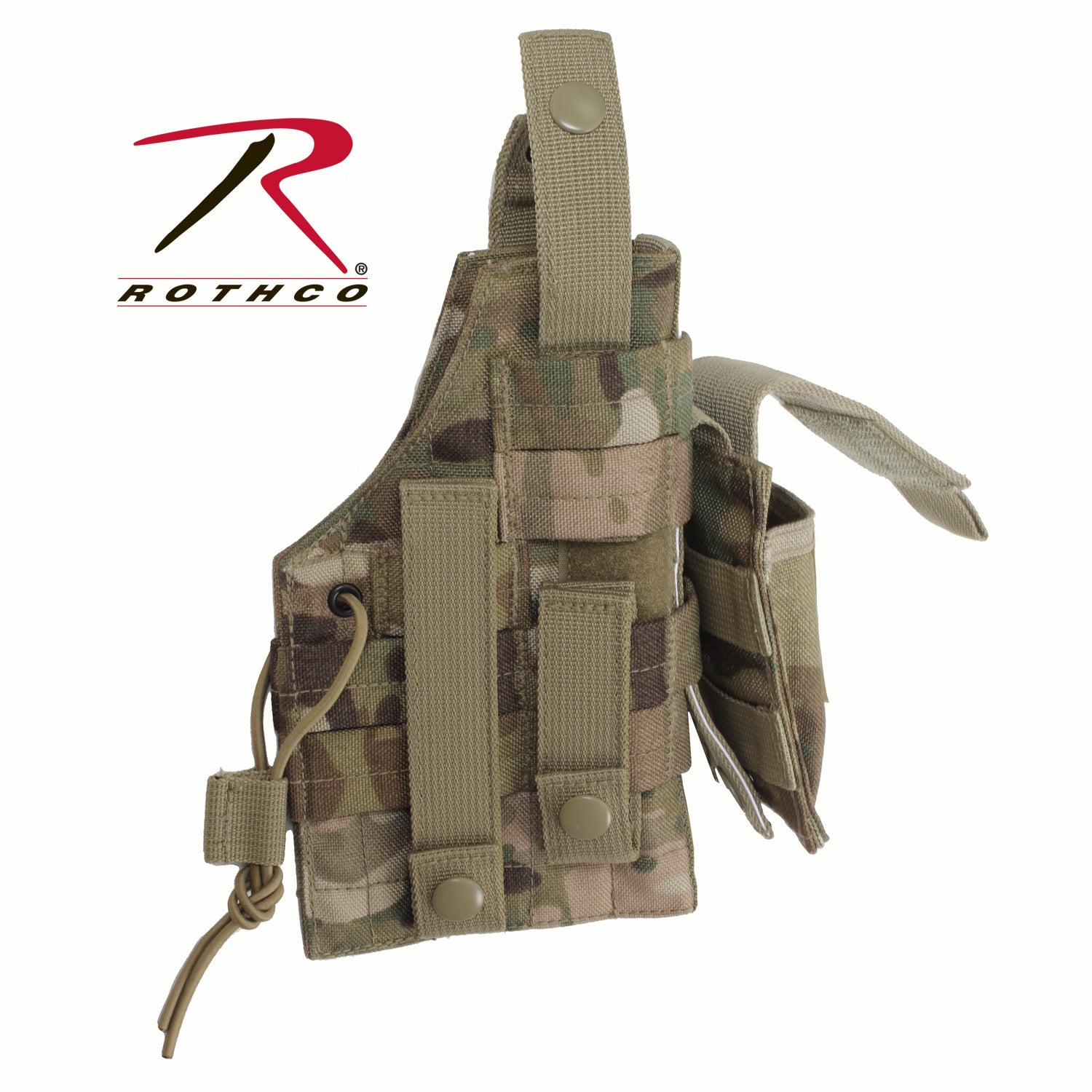 Rothco MOLLE Modular Ambidextrous Holster MultiCam – Versatile Tactical Gear for Right and Left-Handed Use