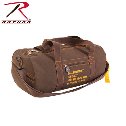 Rothco Canvas Equipment Bag Earth Brown, 19-Inch Duffel for Travel and Sports Gear