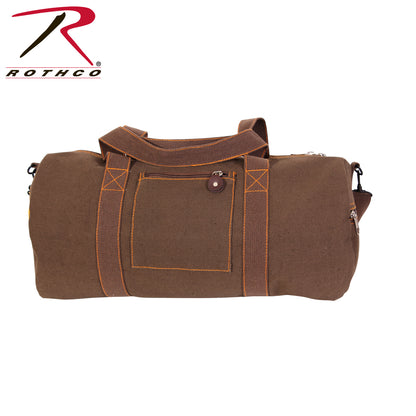 Rothco Canvas Equipment Bag Earth Brown, 19-Inch Duffel for Travel and Sports Gear