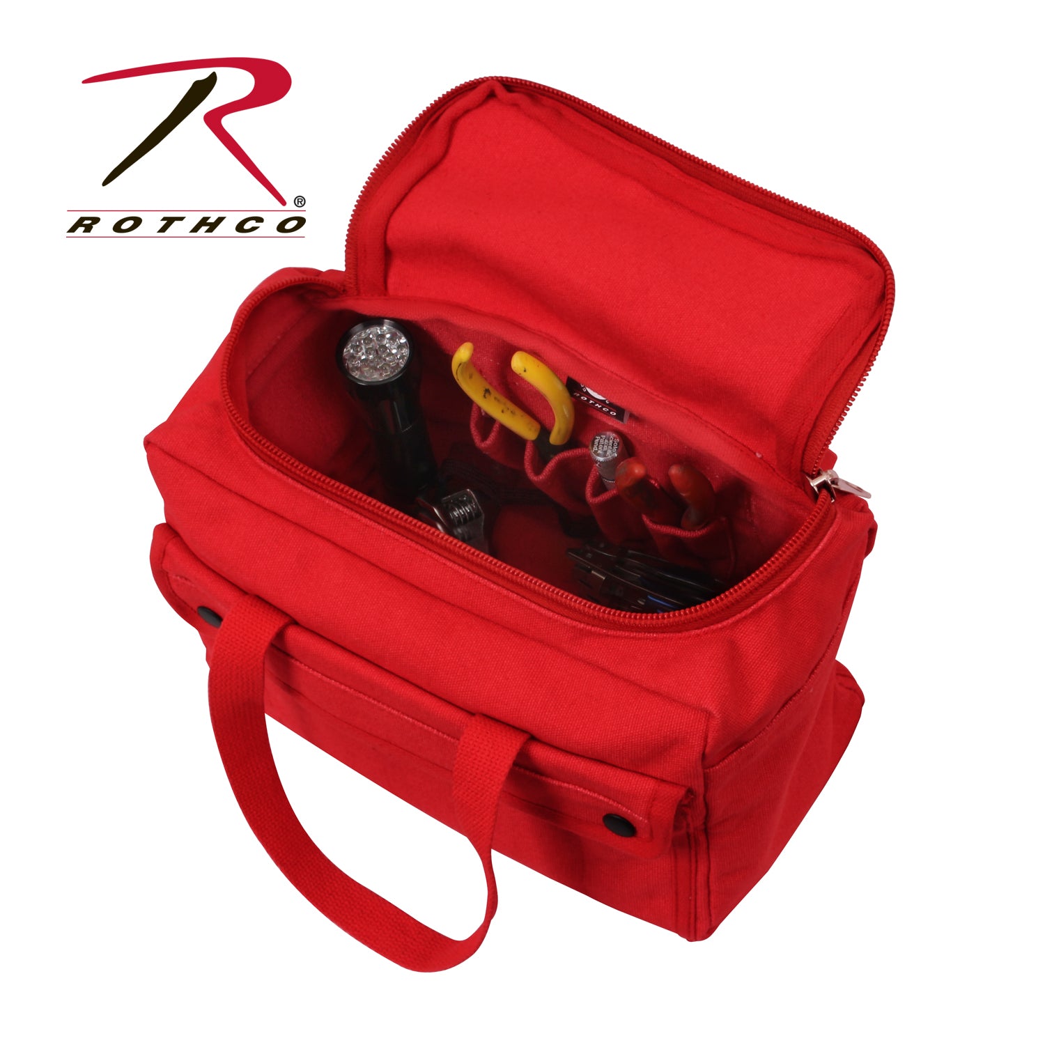 Rothco Wide Mouth Mechanics Tool Bag in Red, Part Number 9261