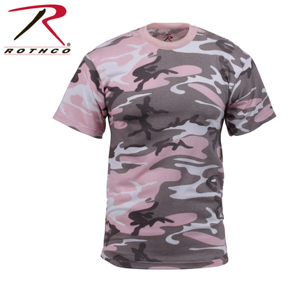 Rothco Subdued Pink Camo T-Shirt Size Large - Durable Military-Style Camouflage Tee