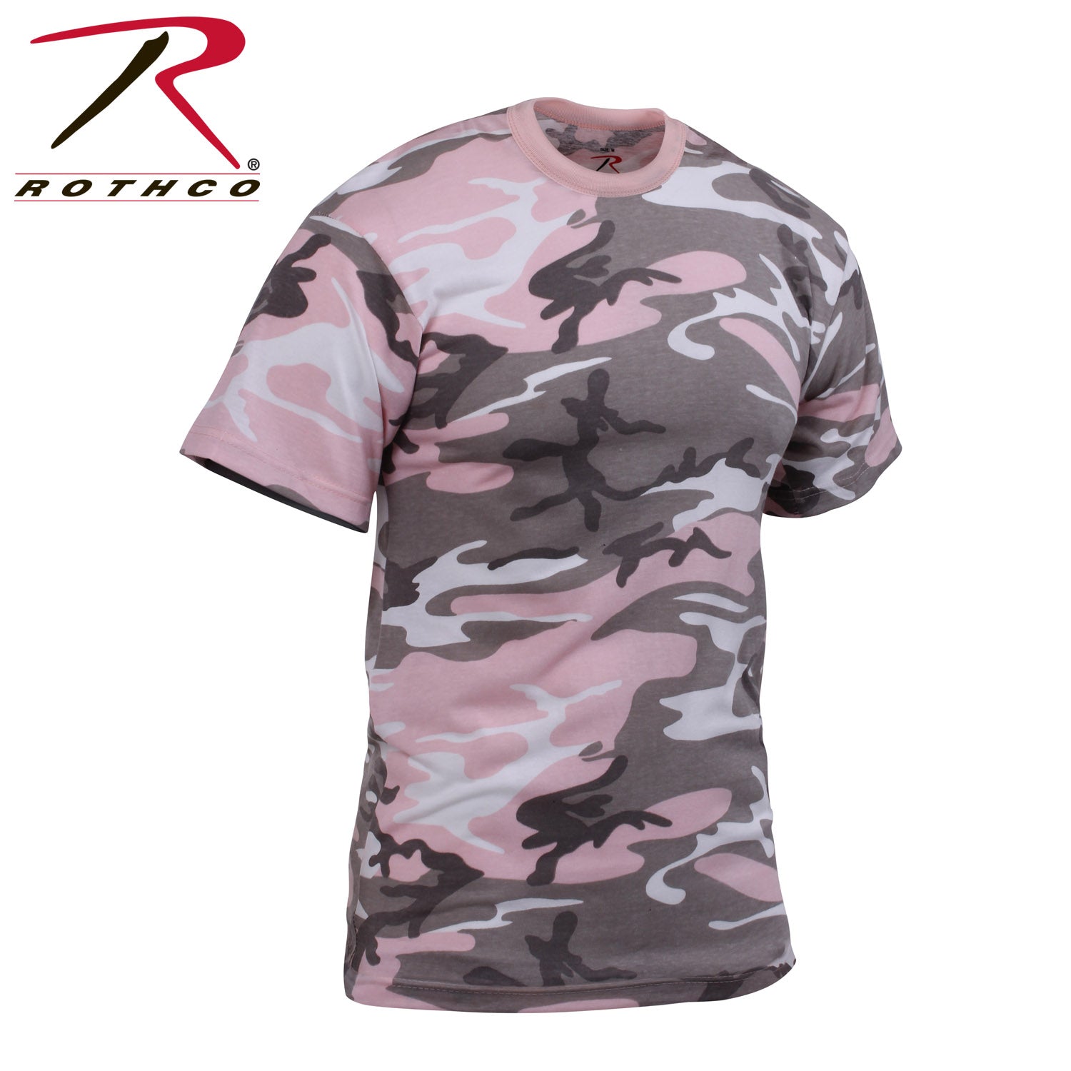 Rothco Subdued Pink Camo T-Shirt Size Large - Durable Military-Style Camouflage Tee