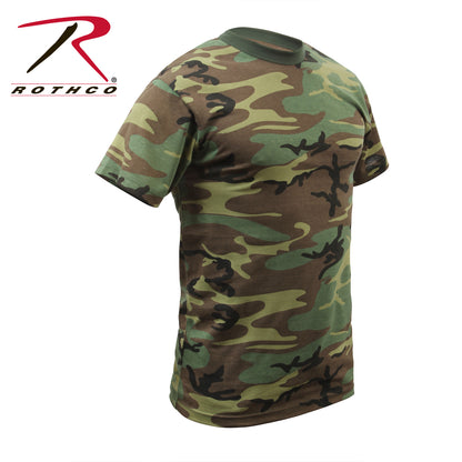 Rothco Woodland Camo T-Shirt Size 7XL – Durable Military-Style Camouflage Tee