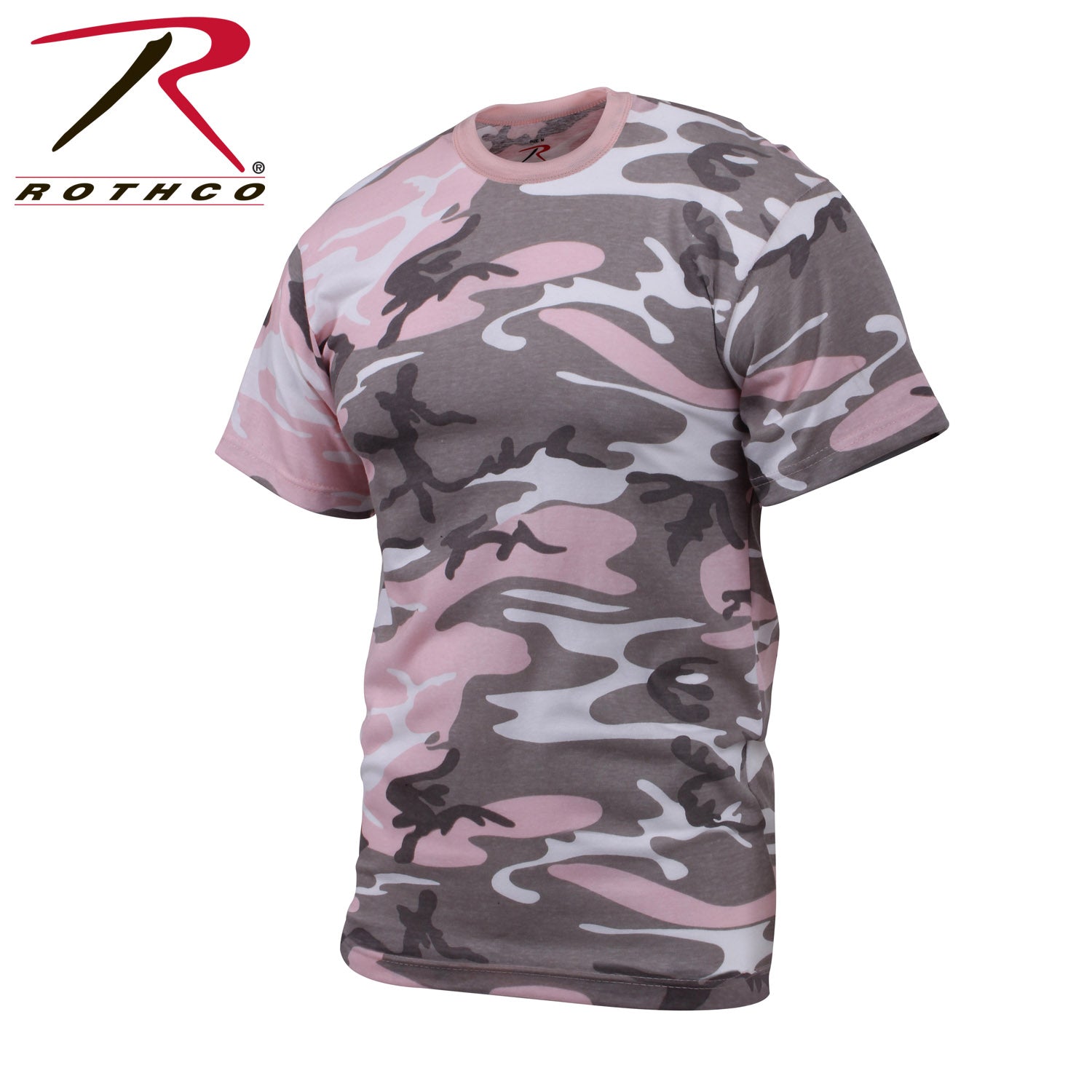Rothco Subdued Pink Camo T-Shirt Size Large - Durable Military-Style Camouflage Tee