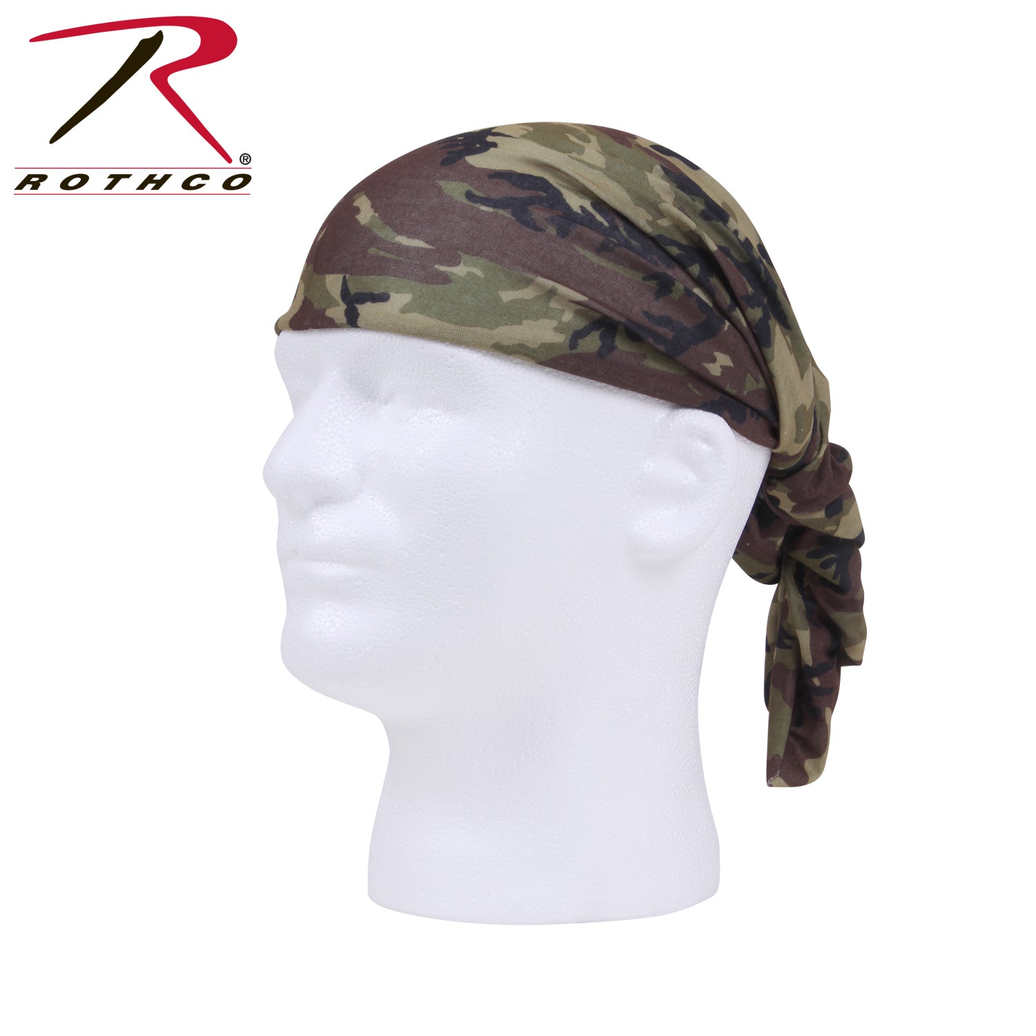 Rothco Multi-Use Tactical Neck Gaiter and Face Covering in Woodland Camo – Part No. 5304