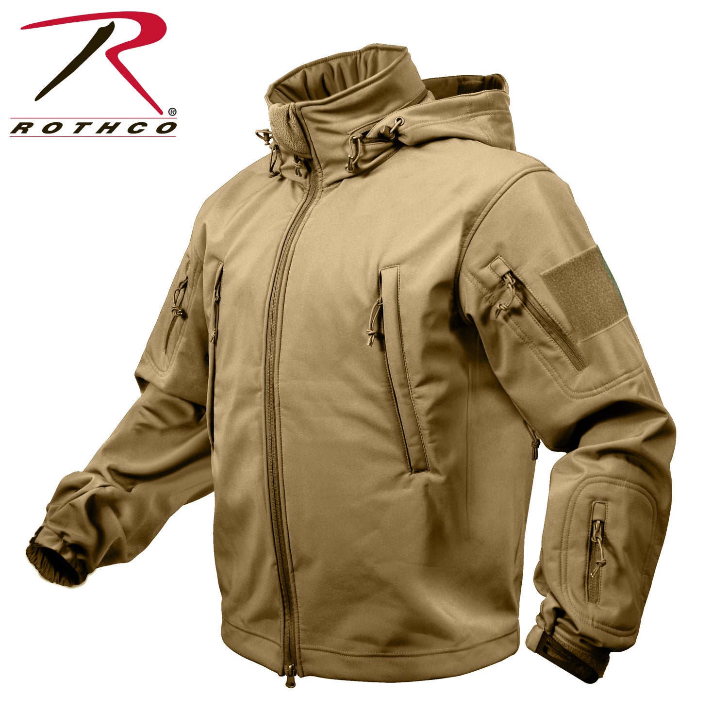 Rothco Special Ops Soft Shell Jacket in Coyote Brown, Size Small