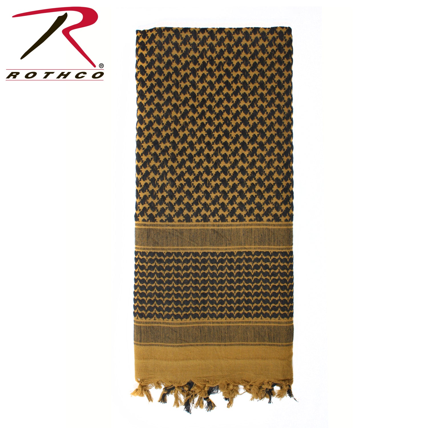 Rothco Lightweight Shemagh Tactical Desert Keffiyeh Scarf Coyote Brown - Versatile 42x42-inch Head and Neck Cover
