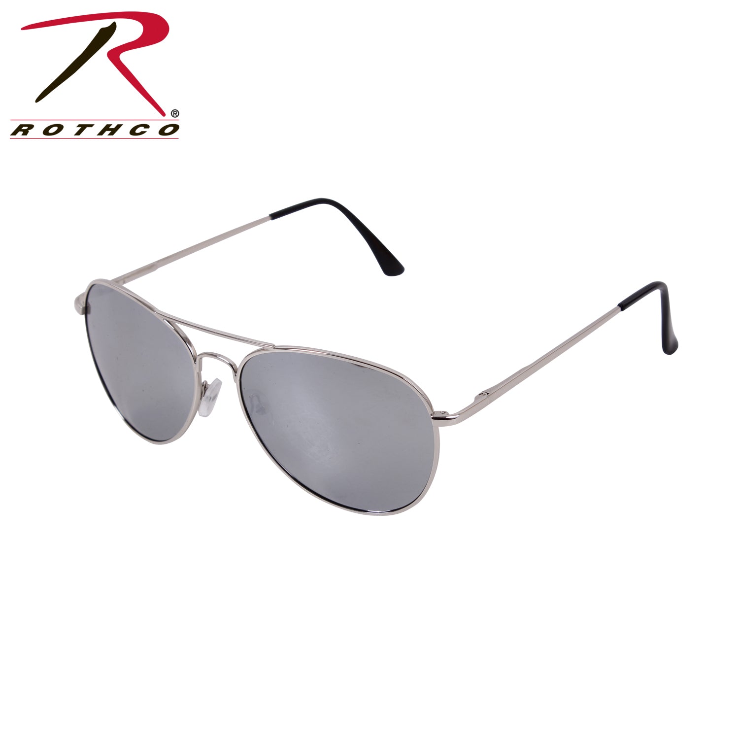 Rothco 58mm Polarized Sunglasses Chrome / Mirror - Impact-Resistant UV400 Aviator Shades