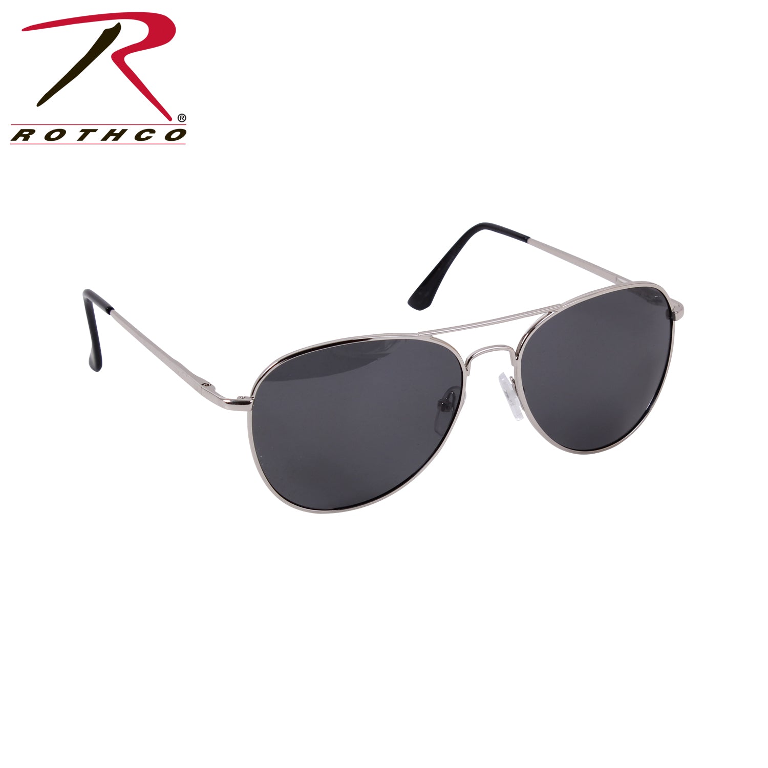 Rothco 58mm Polarized Sunglasses Chrome / Smoke – Impact-Resistant Aviator Sunglasses with UV400 Protection
