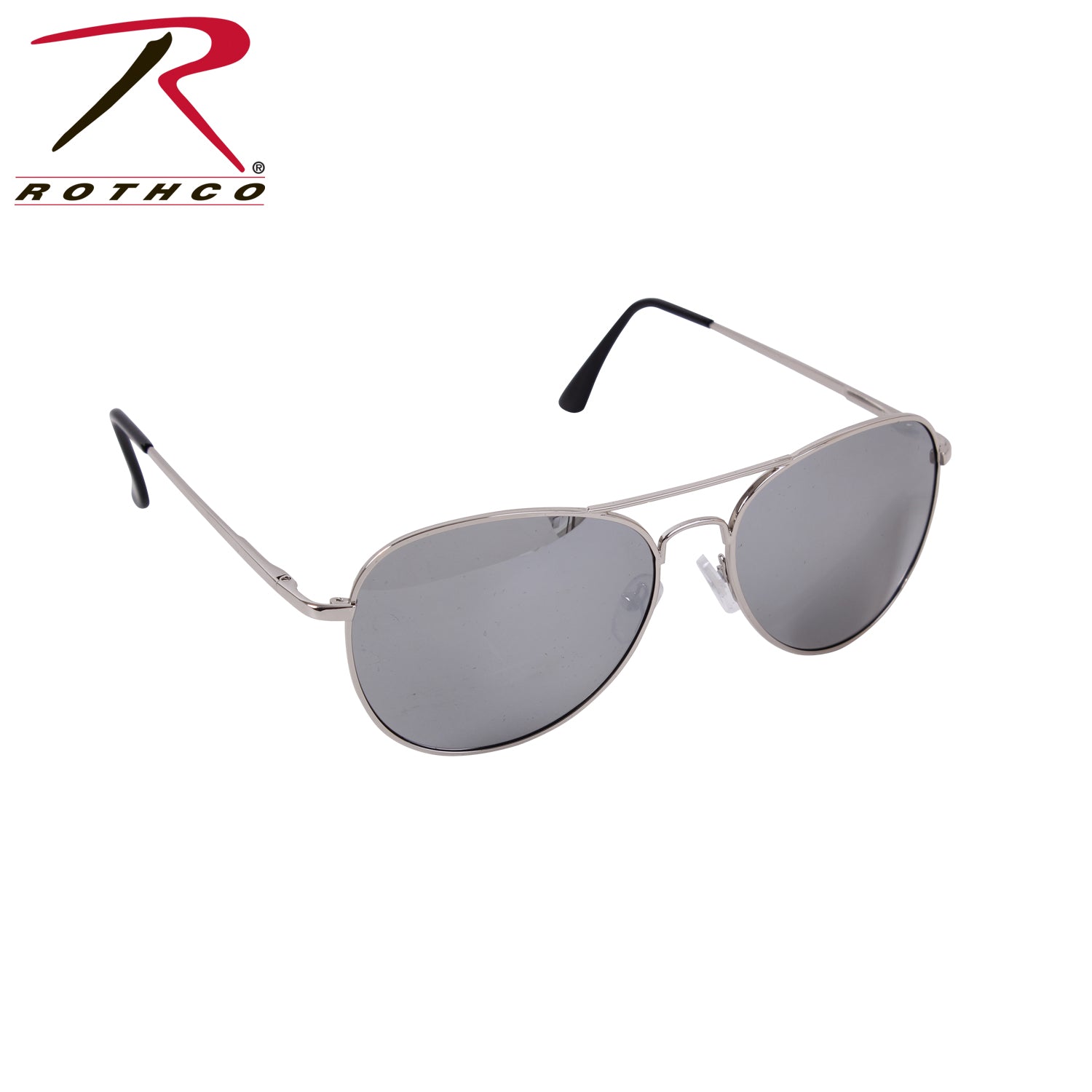 Rothco 58mm Polarized Sunglasses Chrome / Mirror - Impact-Resistant UV400 Aviator Shades