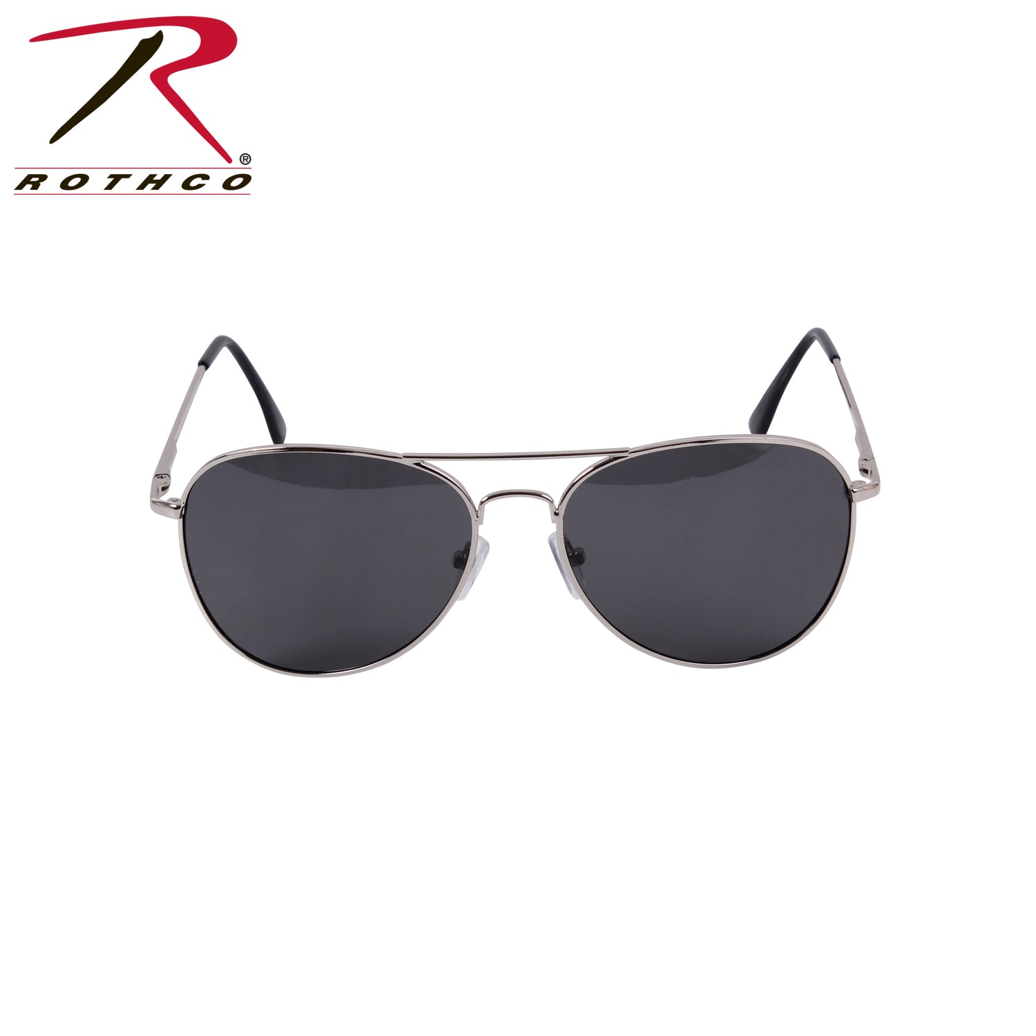 Rothco 58mm Polarized Sunglasses Chrome / Smoke – Impact-Resistant Aviator Sunglasses with UV400 Protection