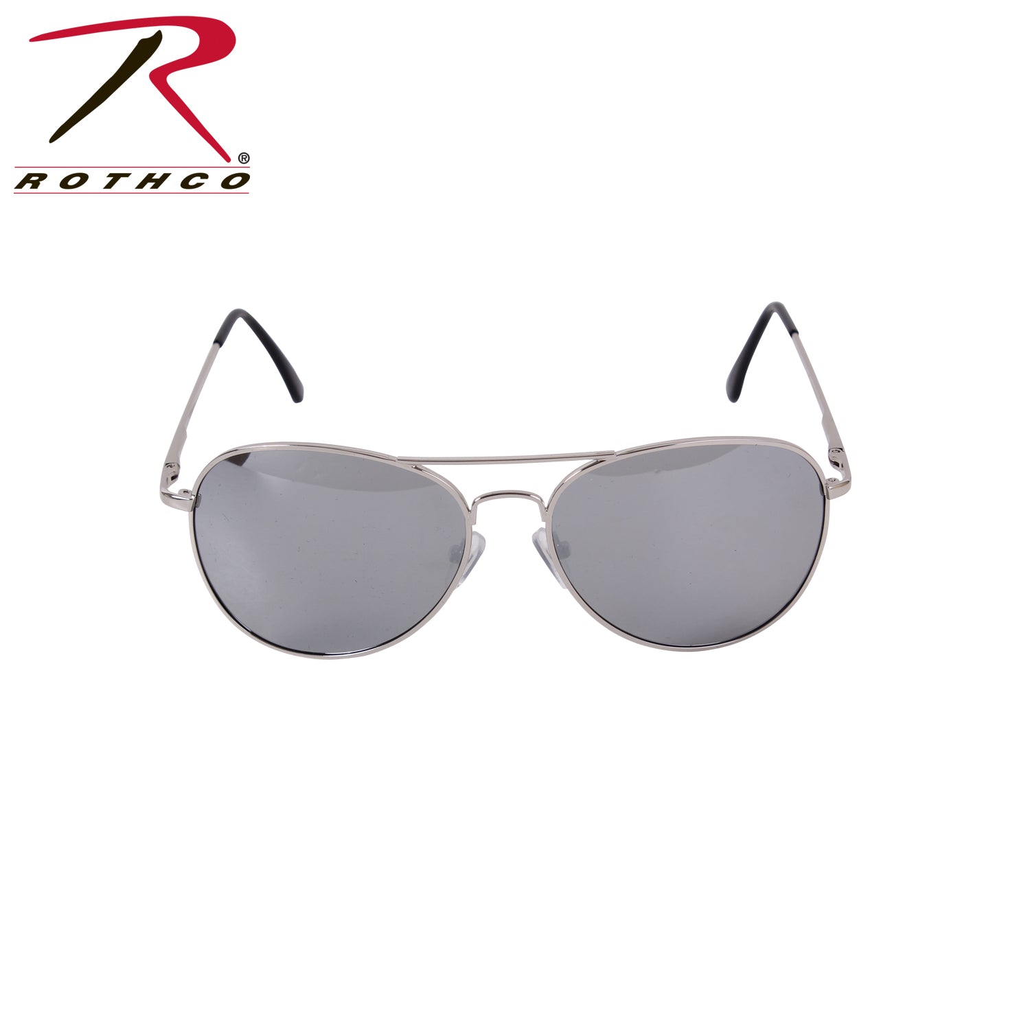 Rothco 58mm Polarized Sunglasses Chrome / Mirror - Impact-Resistant UV400 Aviator Shades