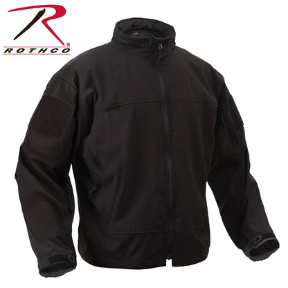 Rothco Covert Ops Lightweight Soft Shell Jacket in Black, Size 2XL