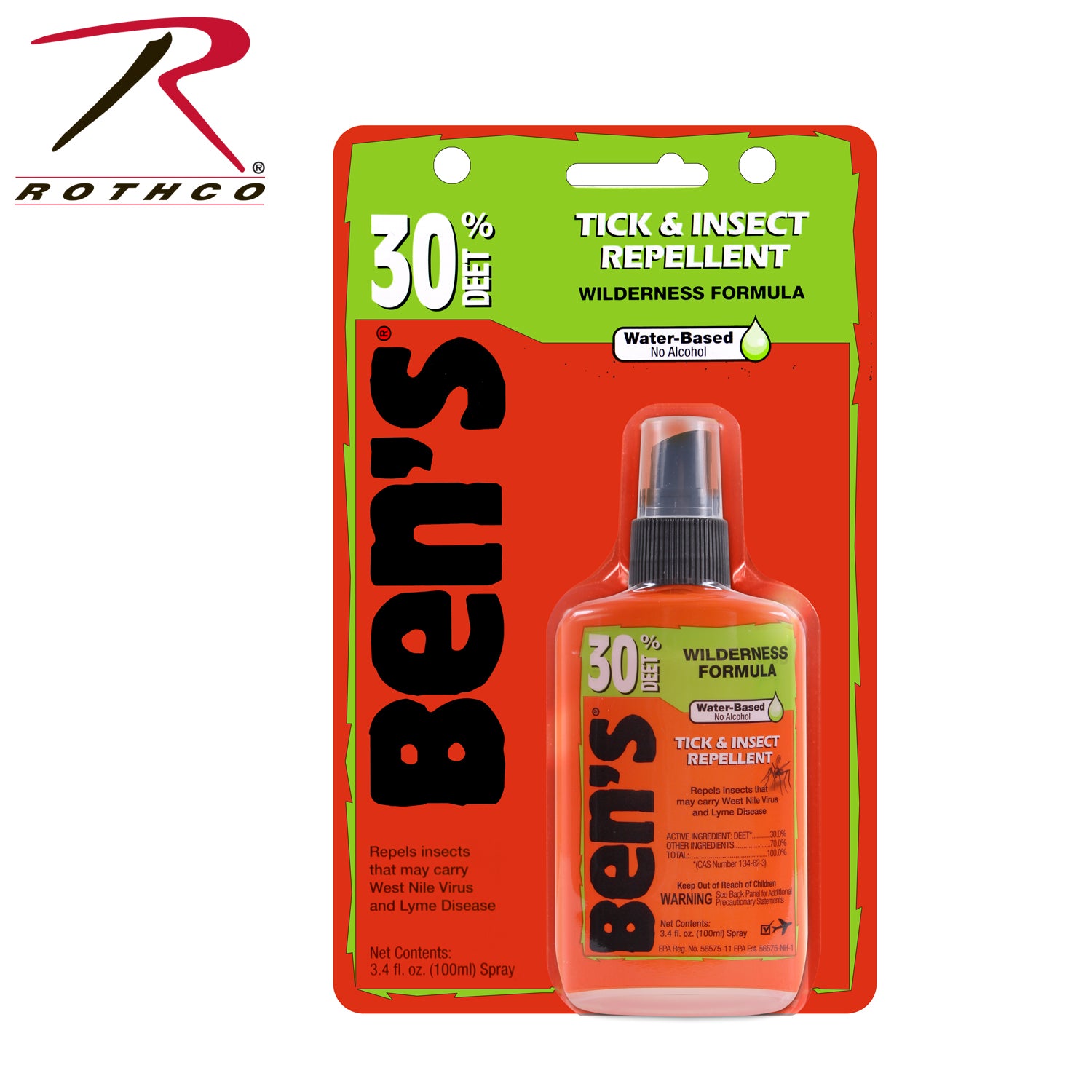 Ben's 30 Spray Pump Insect Repellent - 3.4 oz, Up to 8 Hours of Protection Against Ticks and Mosquitoes