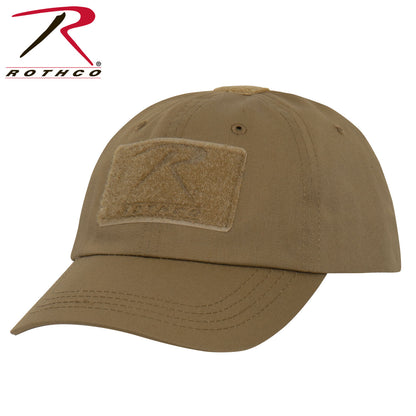 Rothco Tactical Operator Cap Coyote Brown - Adjustable Military Field Hat with Patches and Ventilation