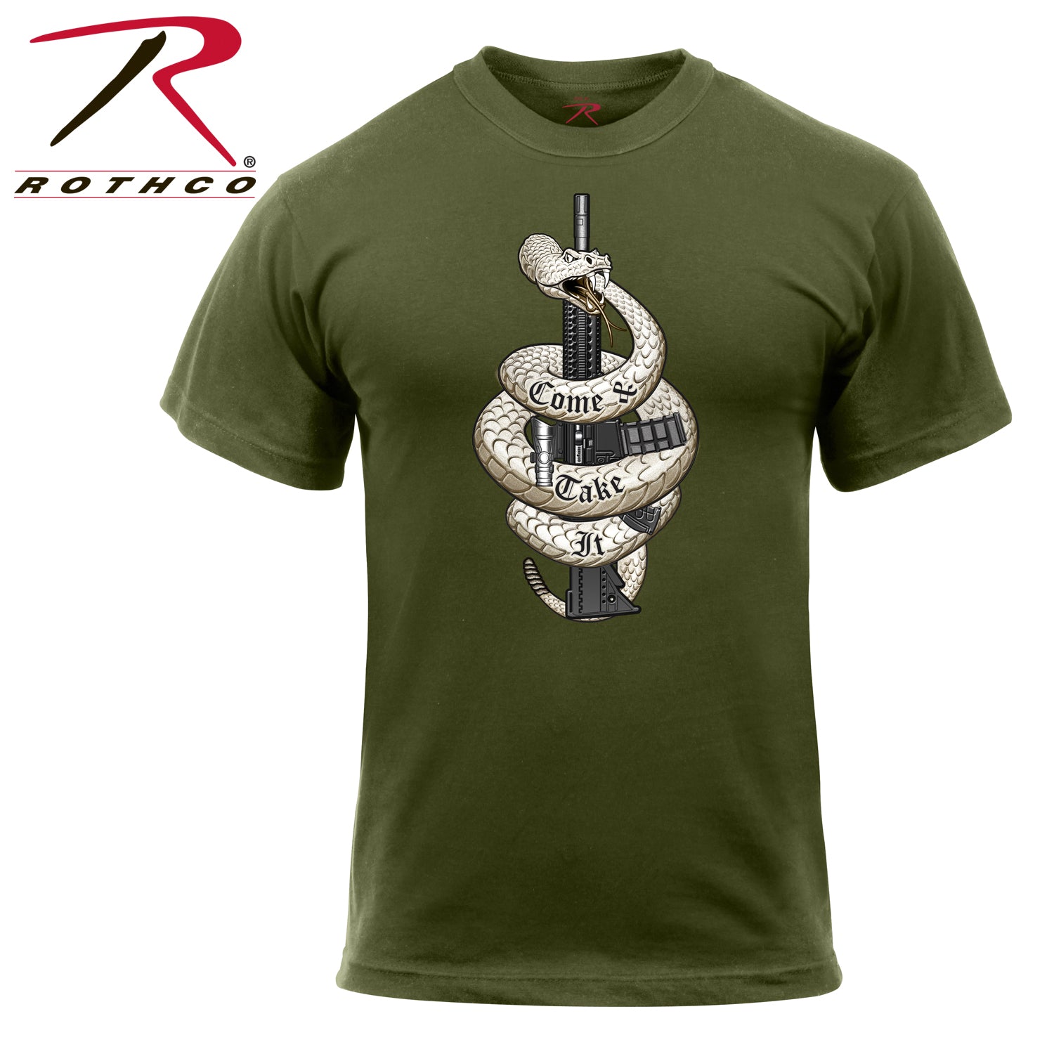 Rothco Come & Take It T-Shirt Size Small - Durable Cotton-Poly Blend Graphic Tee