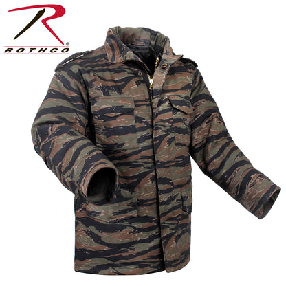 Rothco M-65 Field Jacket with Tiger Stripe Camo Pattern, Size 2XL