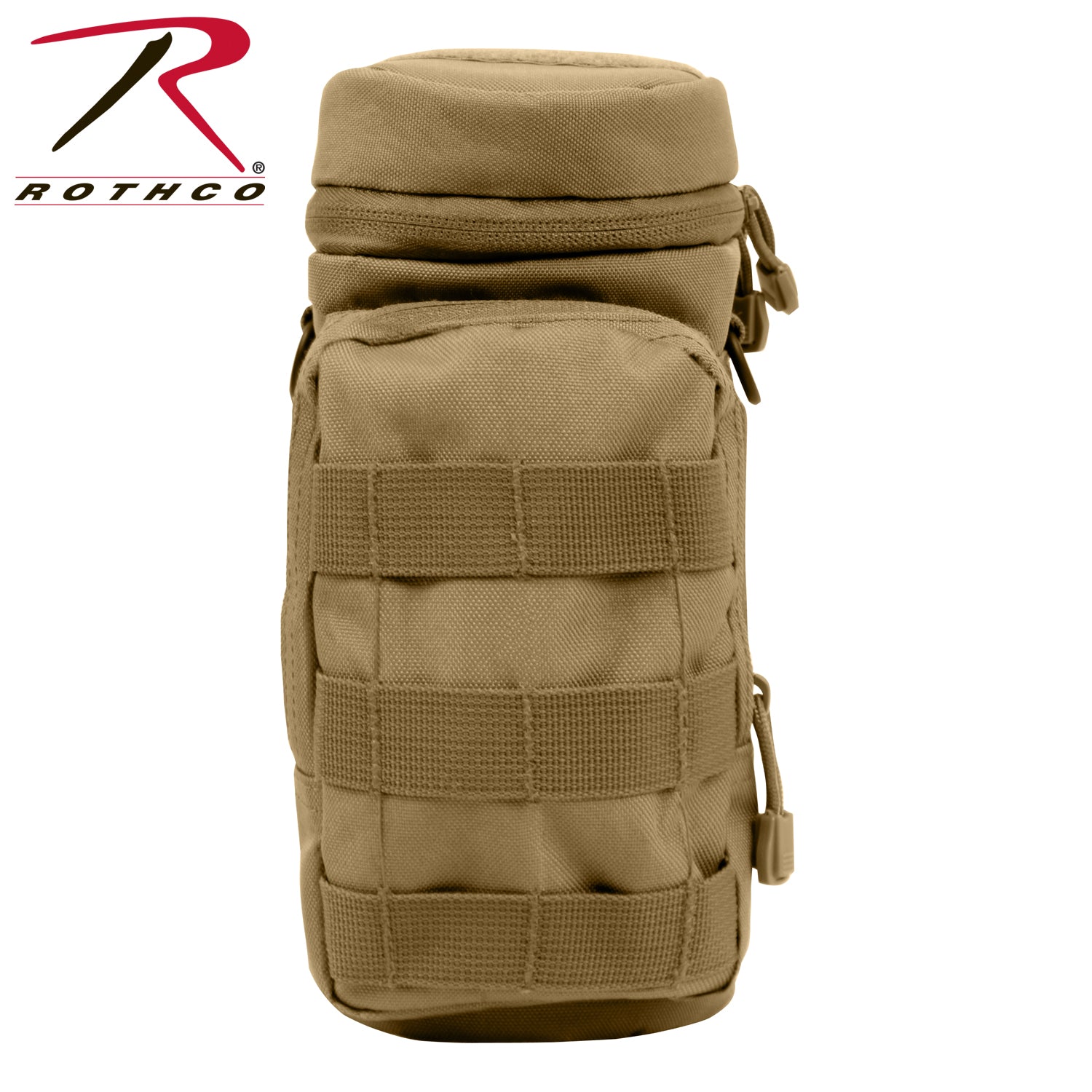 Rothco MOLLE Compatible Water Bottle Pouch in Coyote Brown - Part No. 2779