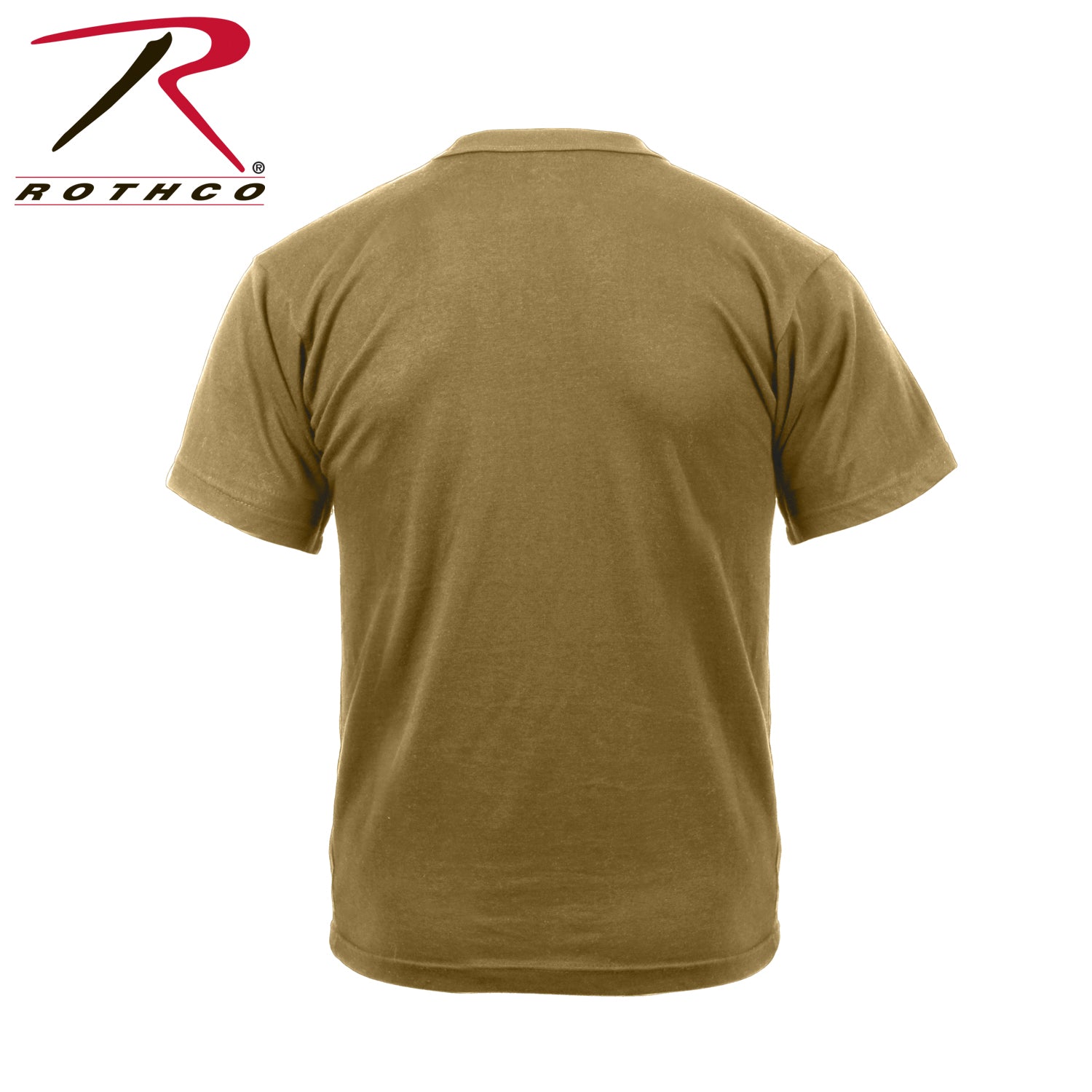 Rothco Moisture Wicking T-Shirt in Brown Size Small – Performance Polyester Crewneck for Active Wear