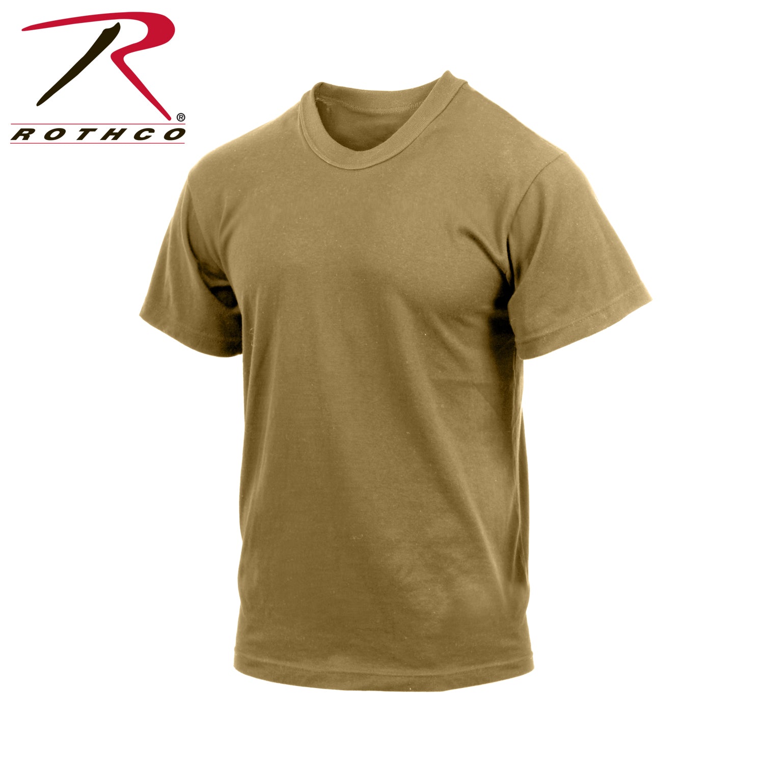 Rothco Moisture Wicking T-Shirt in Brown, Size XL – Lightweight Performance Combat and Workout Tee