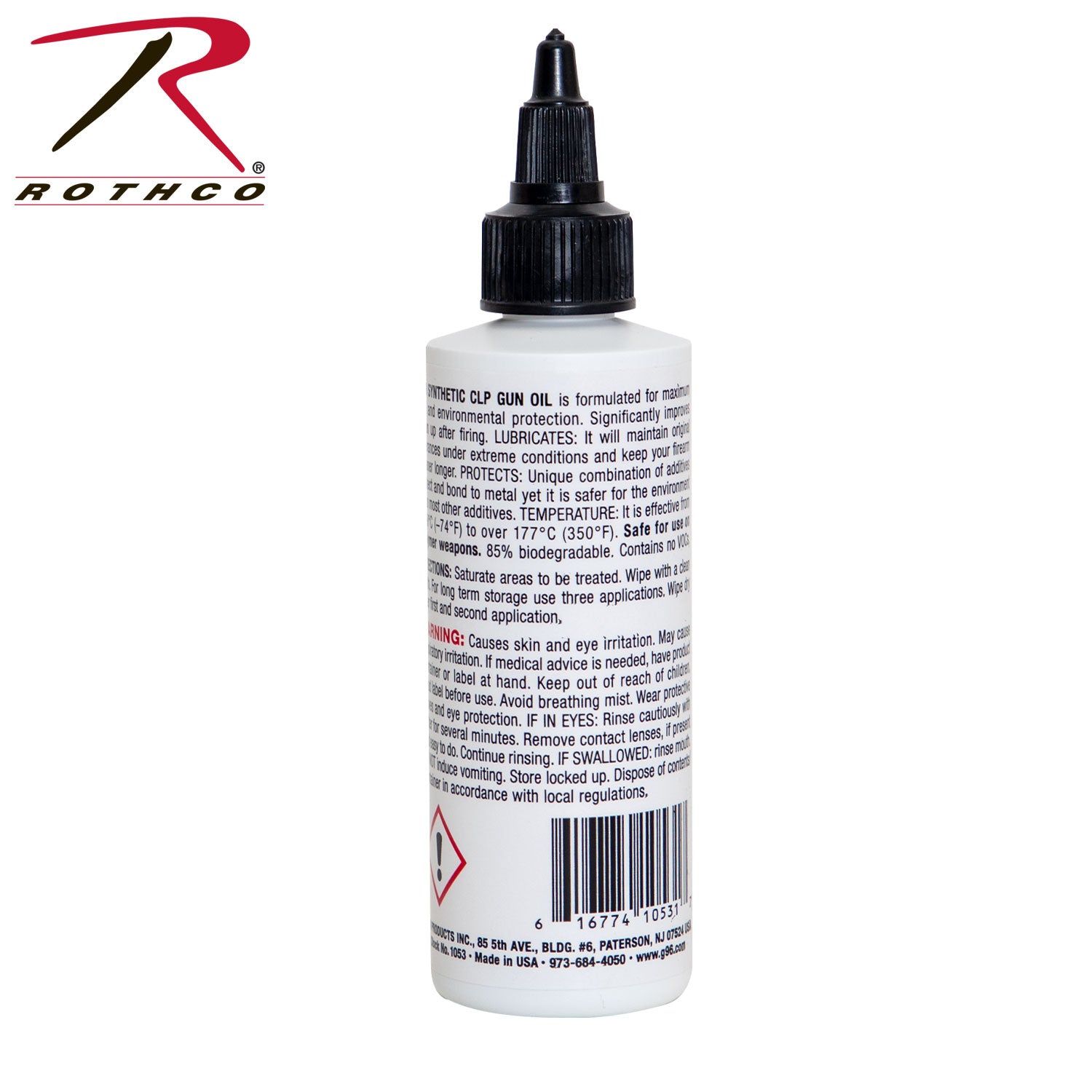 G96 Synthetic CLP Gun Oil - 4 fl oz. for Firearm Maintenance and Protection