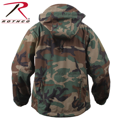 Rothco Special Ops Soft Shell Jacket in Woodland Camo - Size Small
