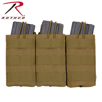 Rothco MOLLE Triple Mag Pouch in Coyote Brown – Rugged Tactical Rifle Magazine Carrier