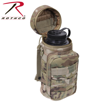 Rothco MOLLE Compatible Water Bottle Pouch MultiCam - Durable Outdoor Hydration Carrier