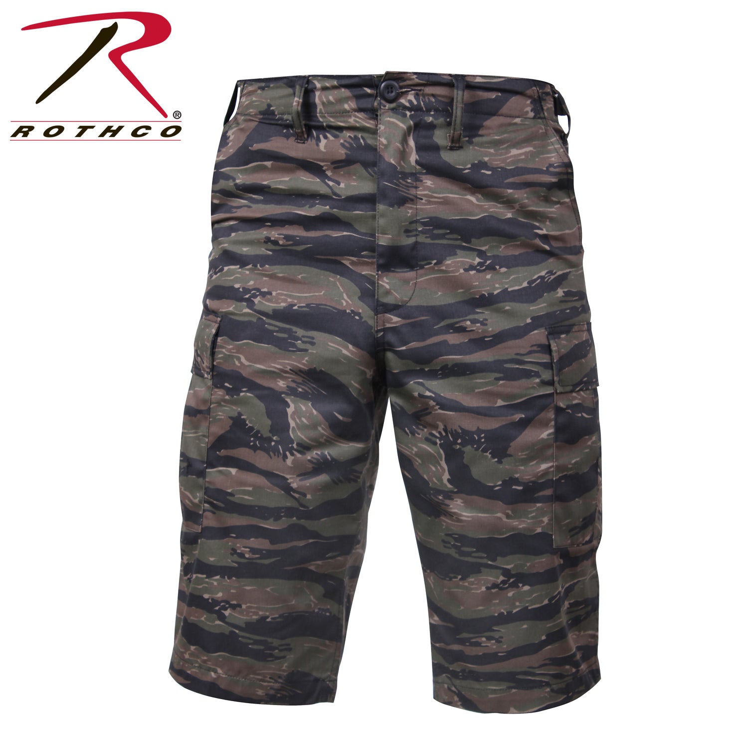 Rothco Long Length Camo BDU Shorts in Tiger Stripe Camo, Size 2XL