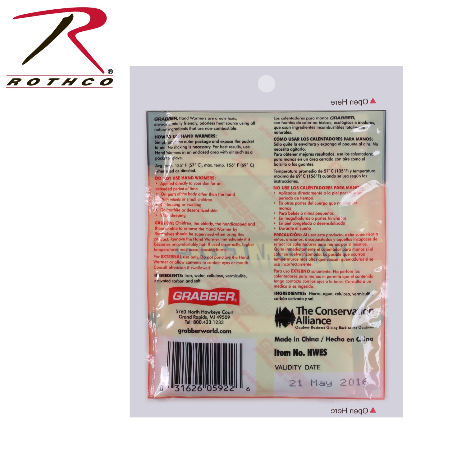 Grabber Hand Warmers Part Number 4923 – 7+ Hours Instant Heat, Pack of 2