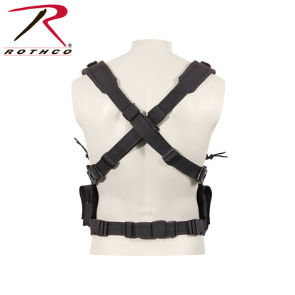 Rothco Operators Tactical Chest Rig Black with MOLLE Webbing and Removable Mag Pouches