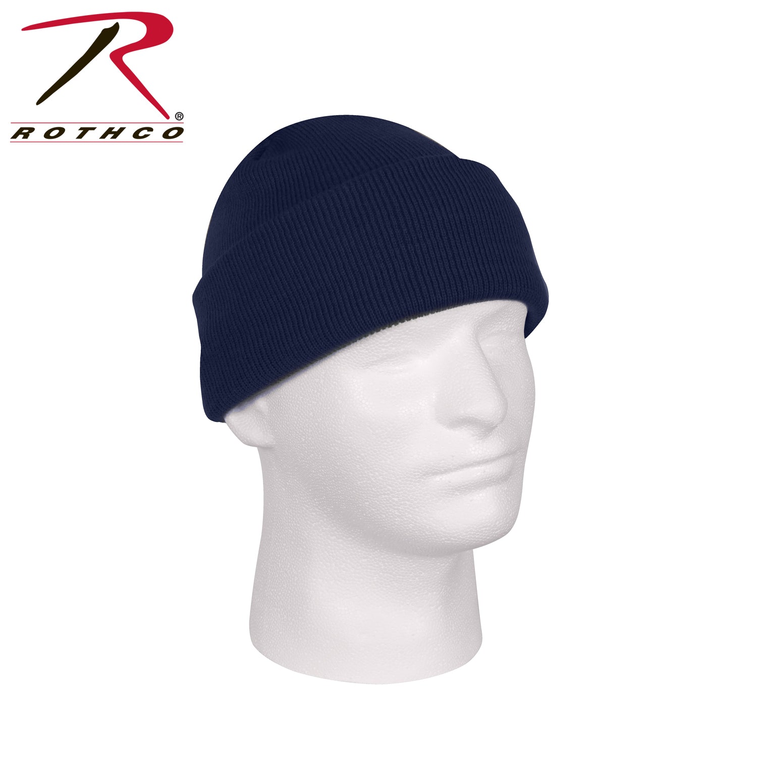 Rothco Deluxe Fine Knit Watch Cap Navy Blue - Warm Military-Style Beanie for Cold Weather Outdoor Activities
