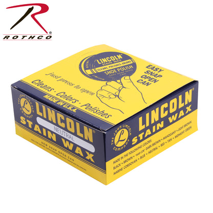 Lincoln U.S.M.C. Stain Wax Shoe Polish Neutral - Premium Leather Care for a Brilliant Shine