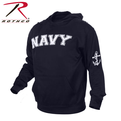 Rothco Navy Embroidered Pullover Hoodie Size XL – Patriotic Military Support Sweatshirt