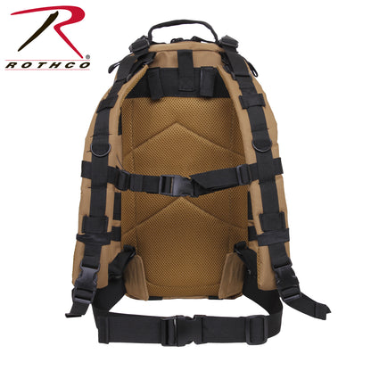 Rothco Medium Transport Pack Coyote Brown and Black – Tactical 25L Backpack with MOLLE Webbing