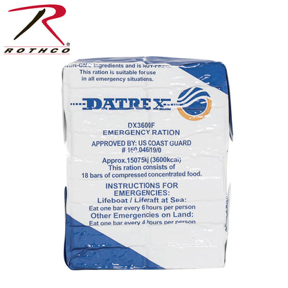 Datrex Blue 3600 Calorie Emergency Food Ration - 18 Coconut-Flavored High-Energy Bars
