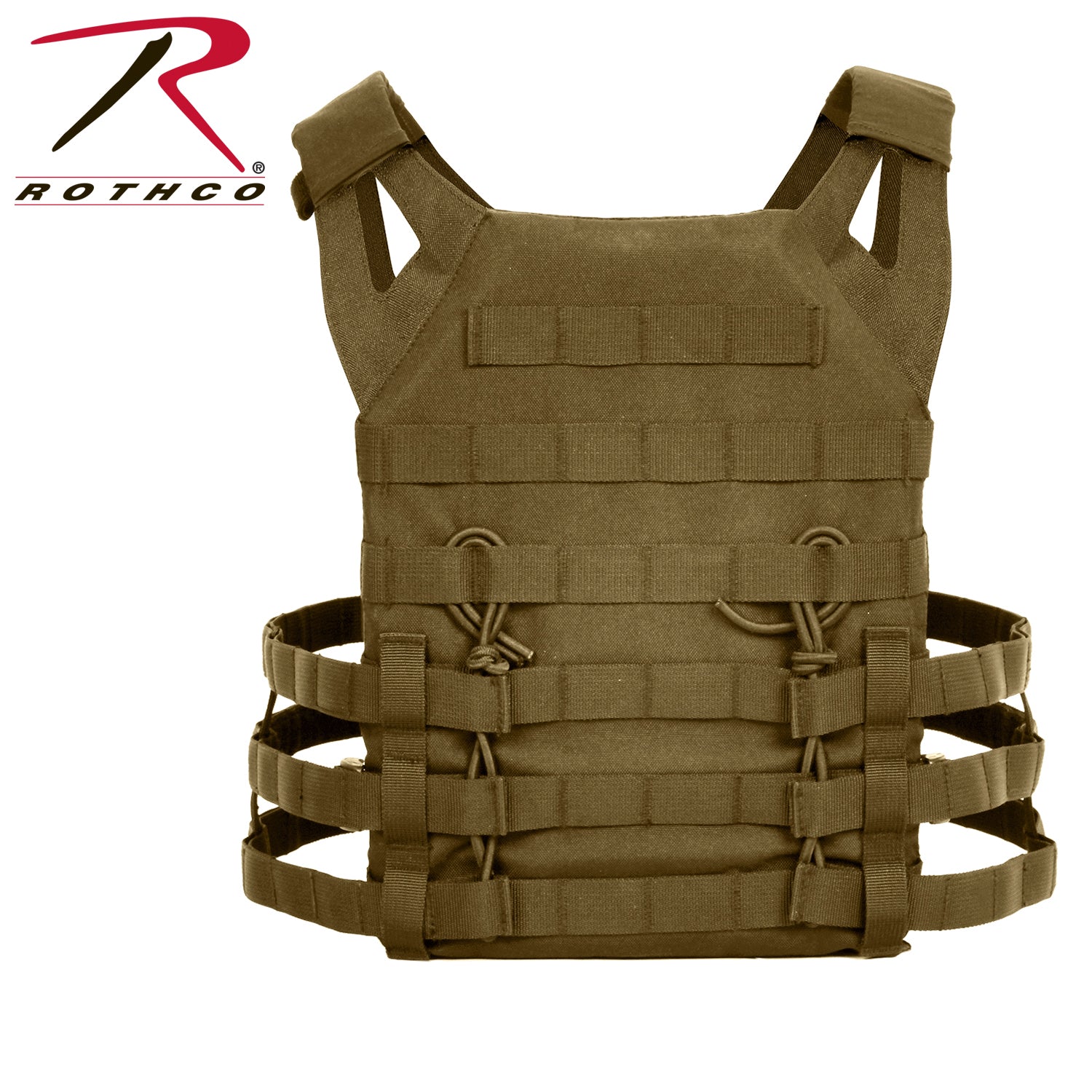 Rothco Lightweight Armor Plate Carrier Vest Coyote Brown, Size Regular