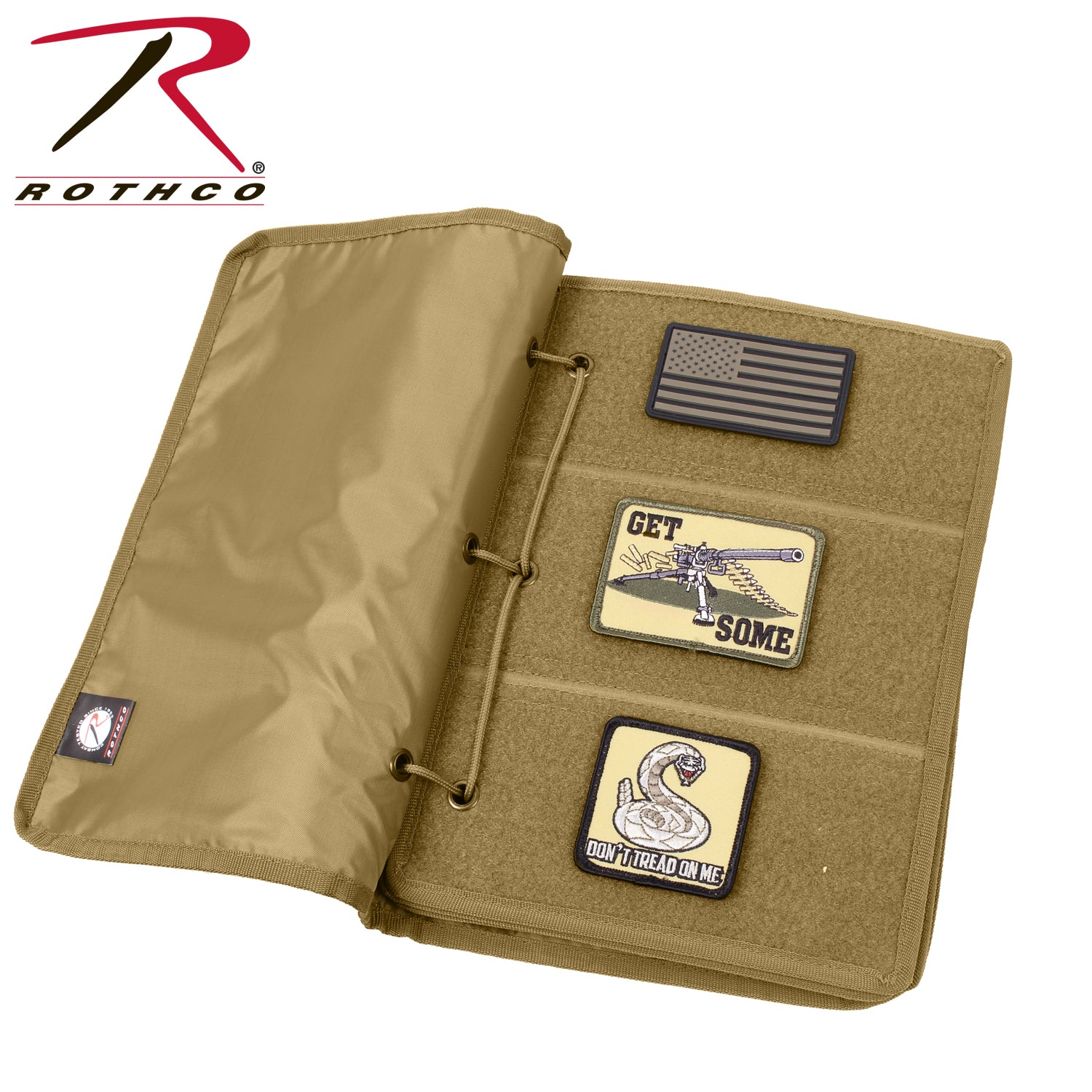 Rothco Hook & Loop Patch Book Coyote Brown – Organizer for Morale, Rank, and Skill Patches