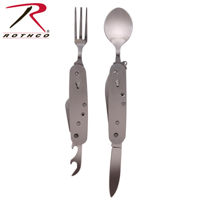 Rothco Folding Chow Set with Stainless Steel Utensils and Sheath - Part 2033