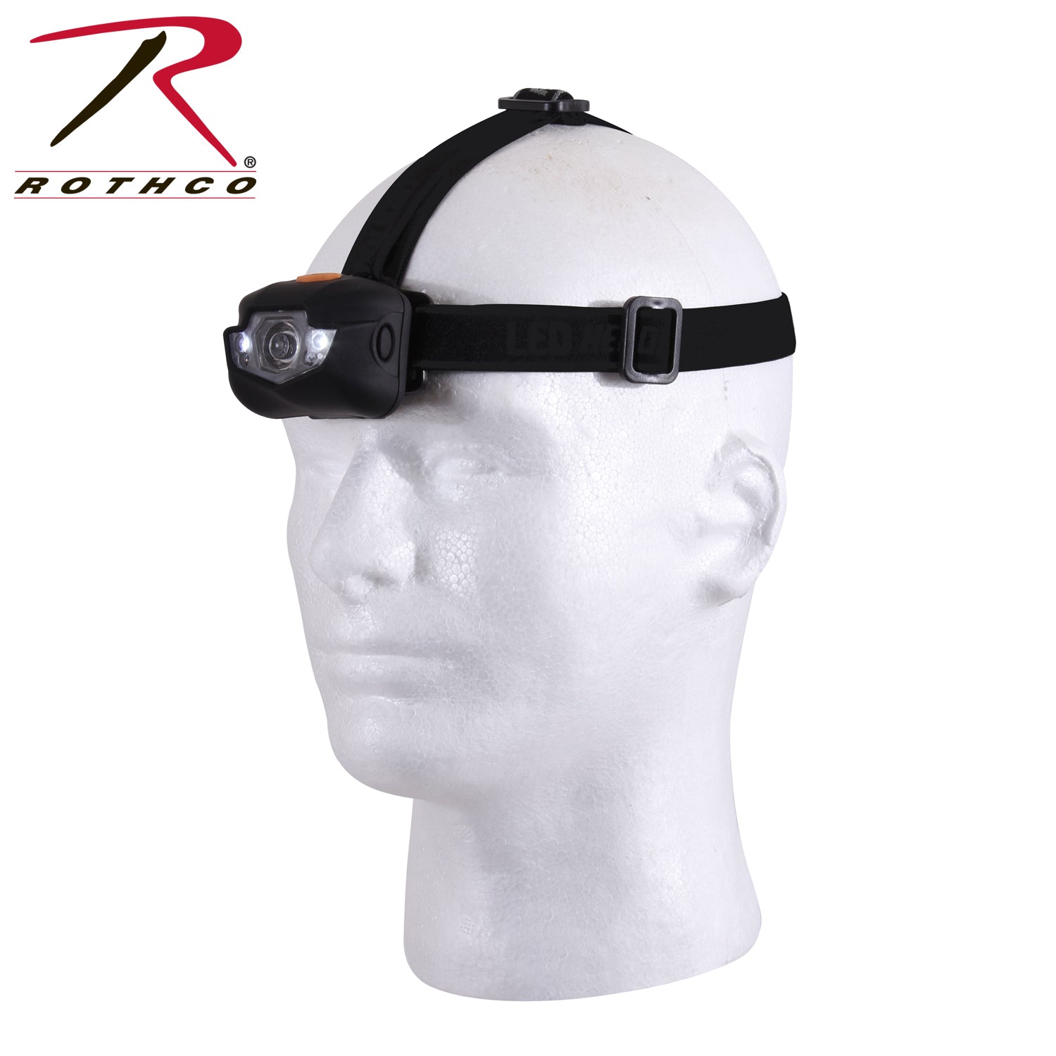 Rothco LED 5 Bulb Headlamp Black - Versatile 3-Watt Cree White and Red Lights for Outdoor and Professional Use